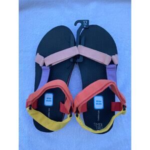 Time And True brand Multi colored size 12W sandals with cushioned sole